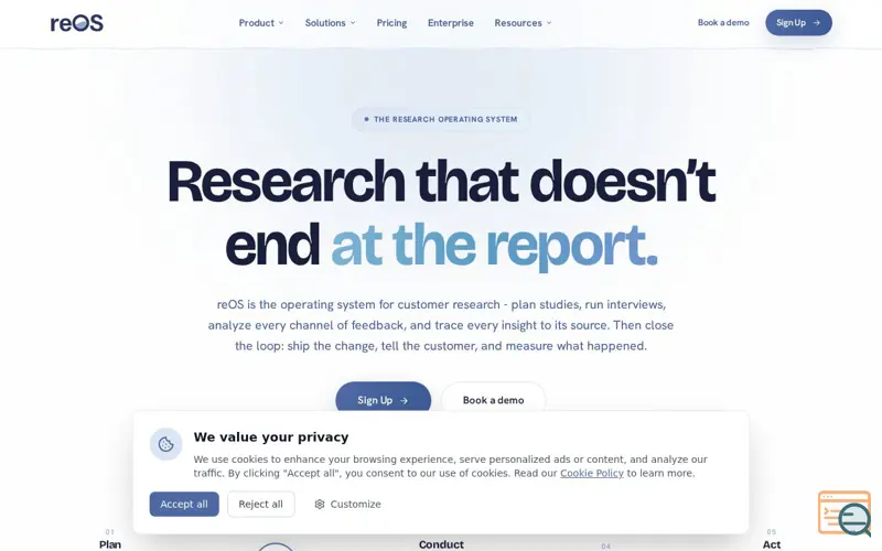 Screenshot of reOS
