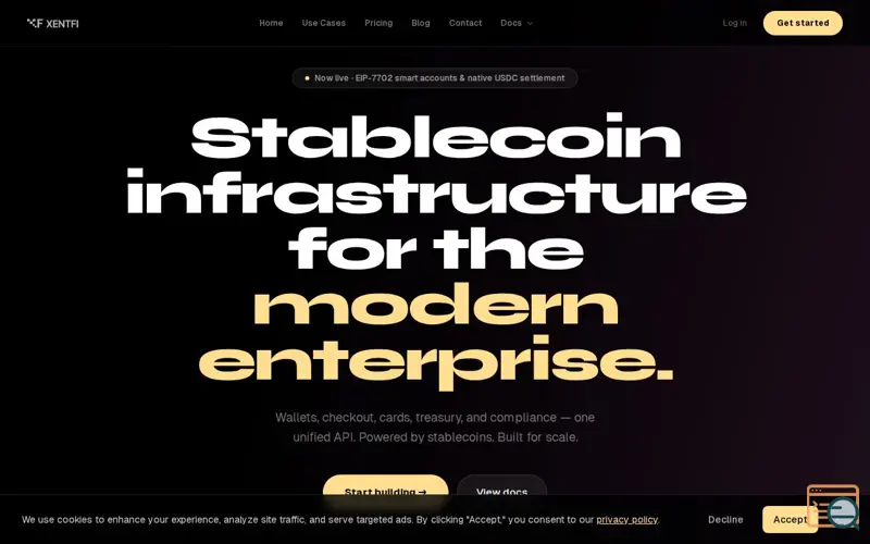 Screenshot of XentFI