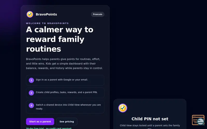 Screenshot of BravoPoints