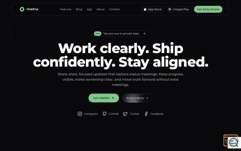 Screenshot of Oneline