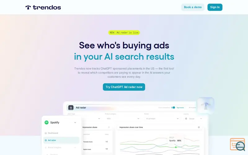 Screenshot of trendos.com, a launch using NordPass