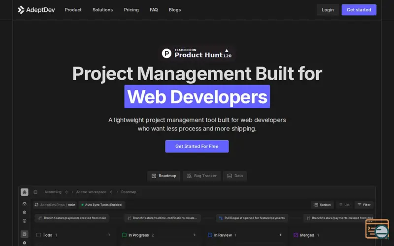 Screenshot of AdeptDev