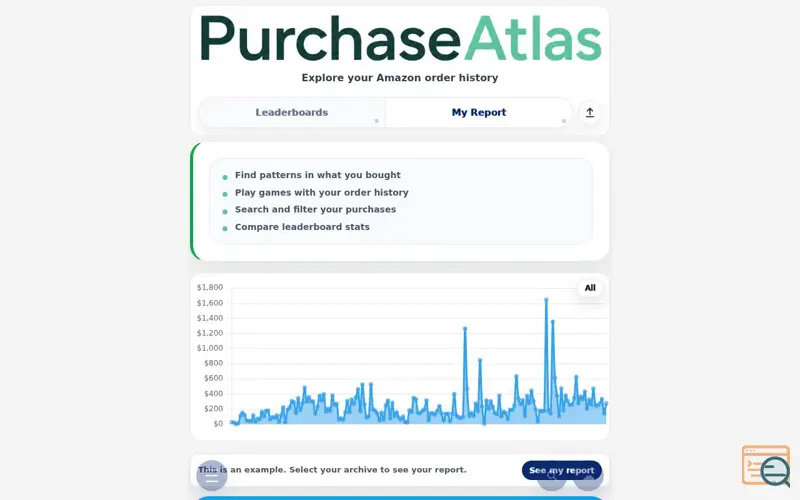 Screenshot of PurchaseAtlas