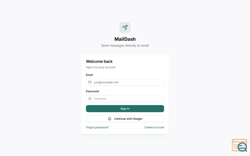 Screenshot of MailDash (Copy)