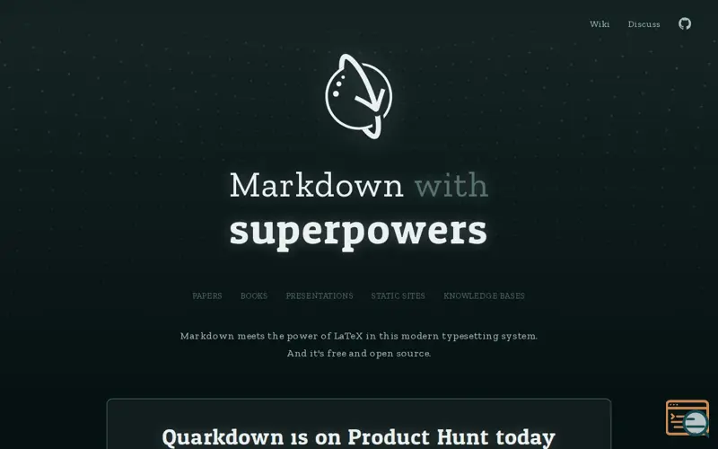 Screenshot of Quarkdown