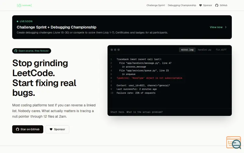 Screenshot of Recticode
