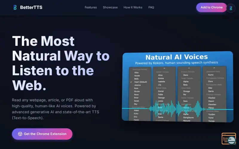 Screenshot of BetterTTS