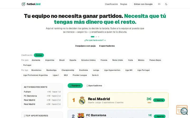 Screenshot of futbol.bid