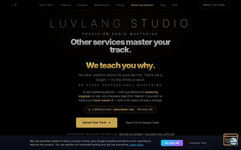 Screenshot of LuvLang.studio