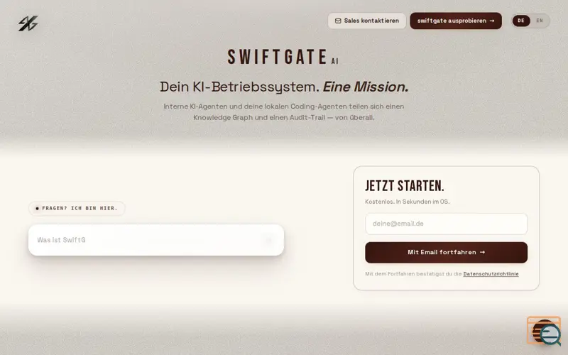 Screenshot of SwiftGate