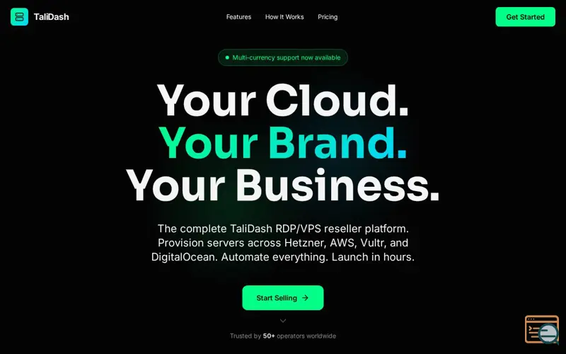 Screenshot of TaliDash