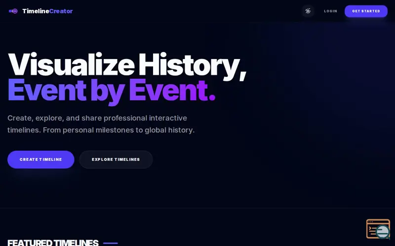 Screenshot of Timeline Creator