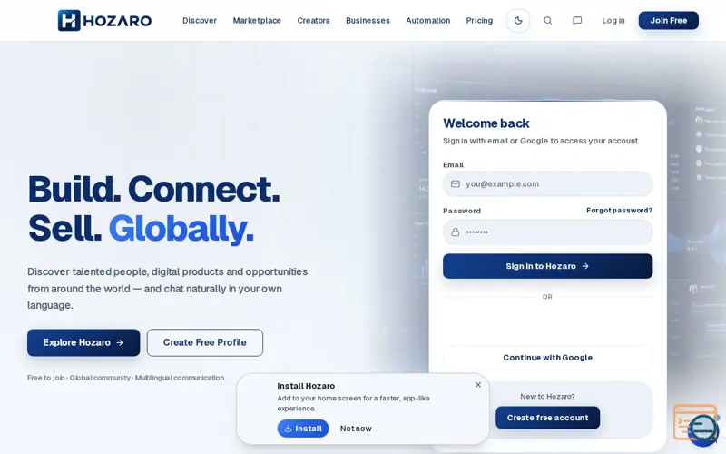 Screenshot of Hozaro
