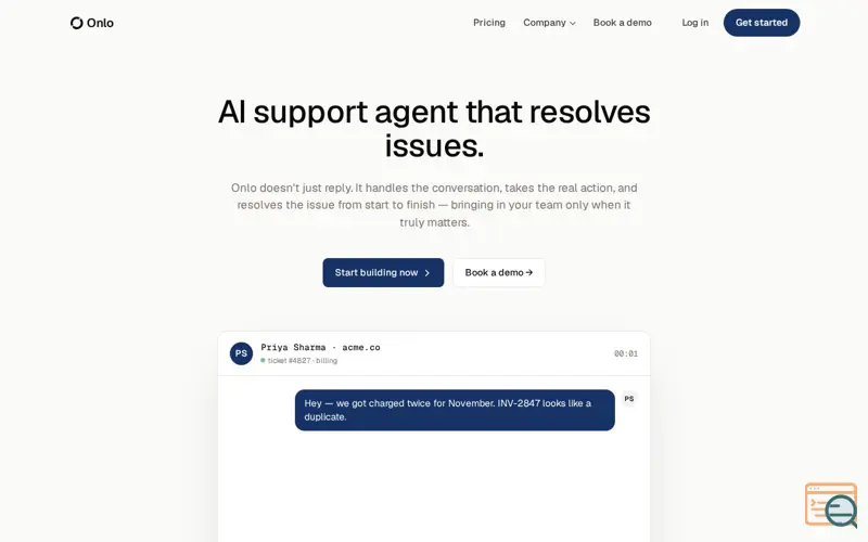 Screenshot of Onlo