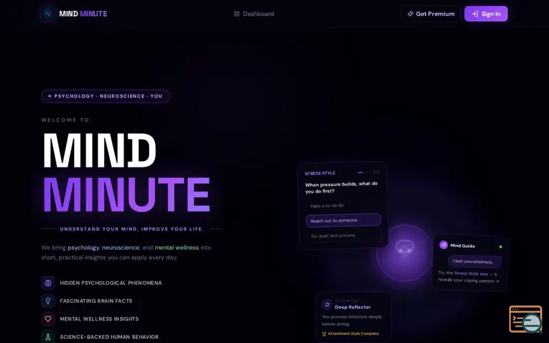 Screenshot of Mind Minute