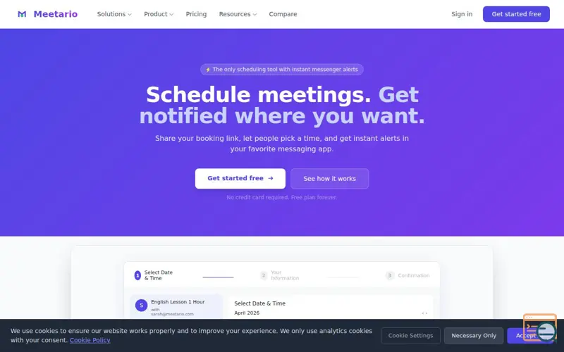 Screenshot of Meetario