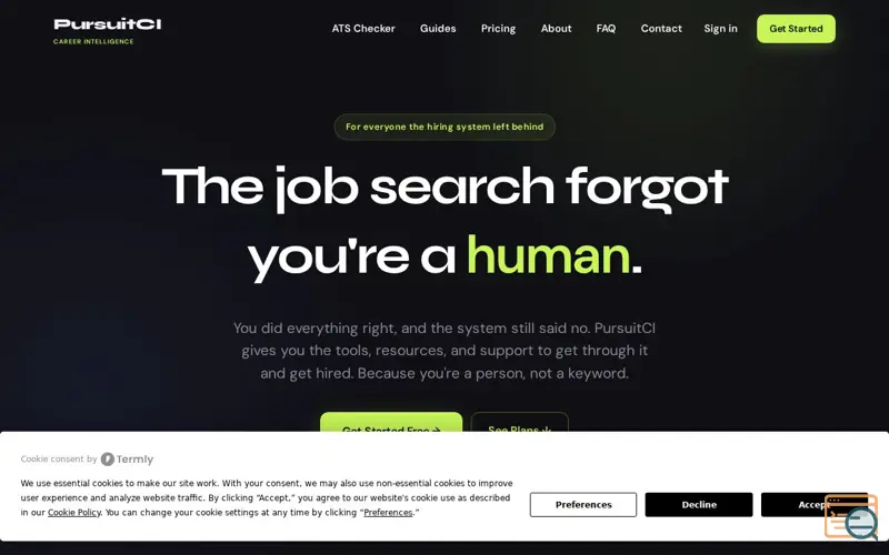 Screenshot of PursuitCI