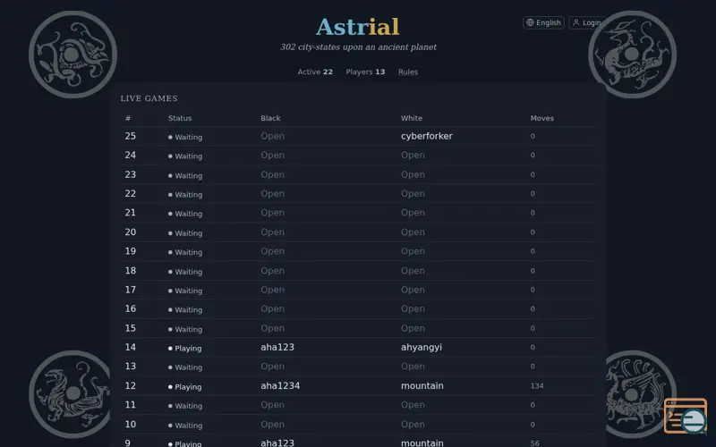 Screenshot of Astrial