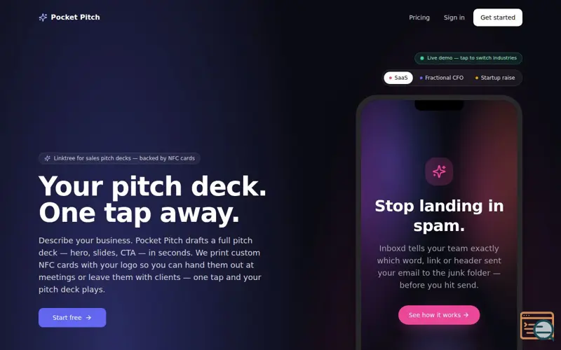 Screenshot of Pocket Pitch