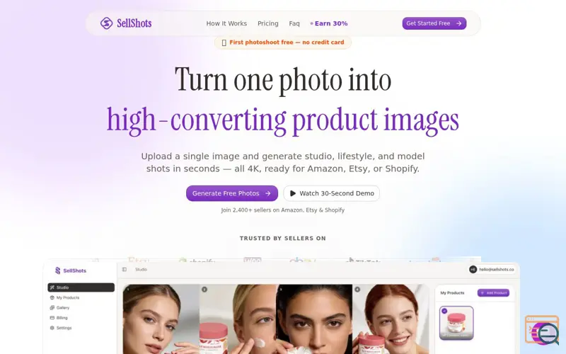 Screenshot of SellShots