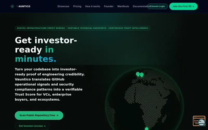 Screenshot of Vauntico