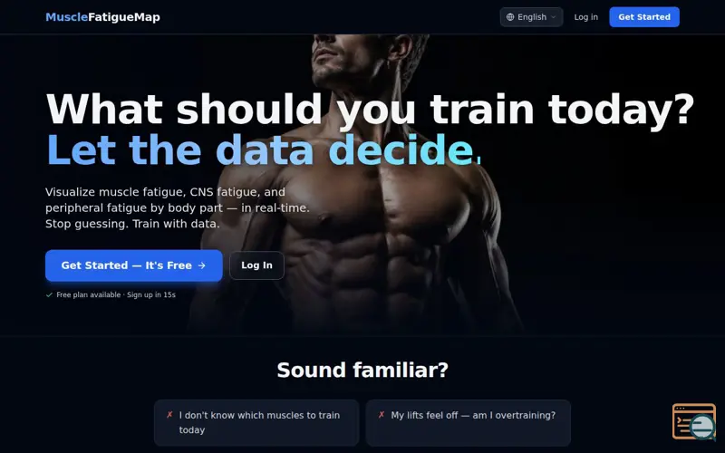 Screenshot of MuscleFatigueMap