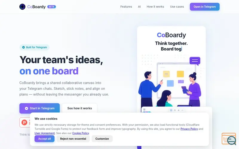 Screenshot of CoBoardy