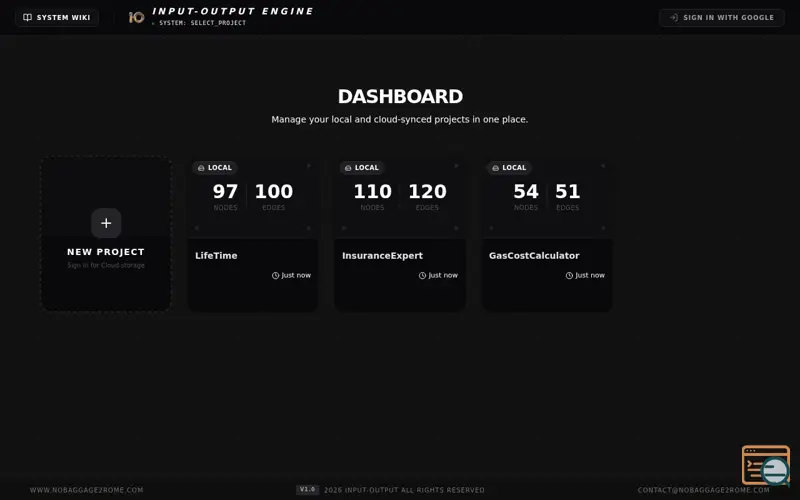 Screenshot of Input-Output