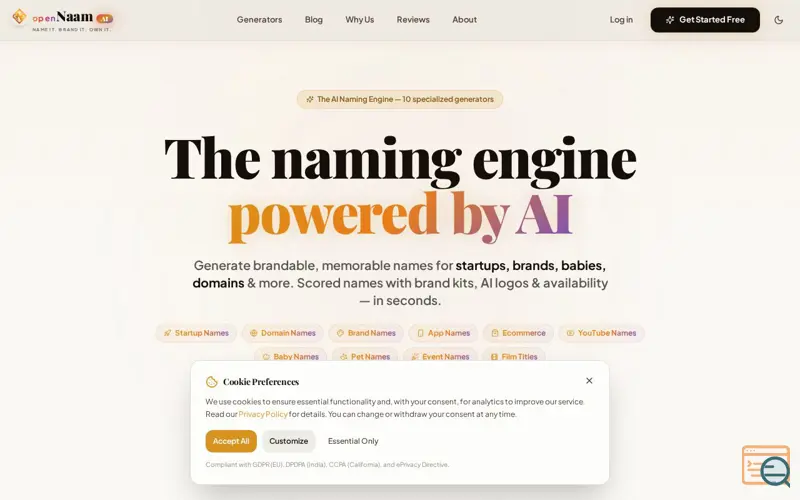 Screenshot of OpenNaamAI
