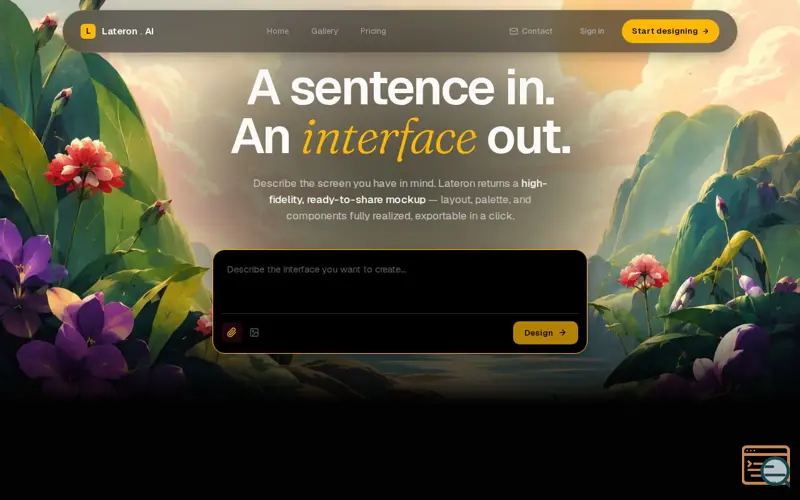 Screenshot of Lateron — AI design agent