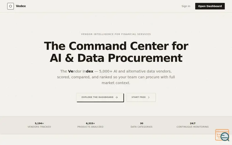 Screenshot of Vedex