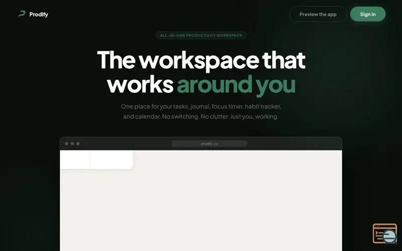 Screenshot of Prodify