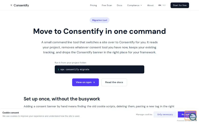 Screenshot of Consentify