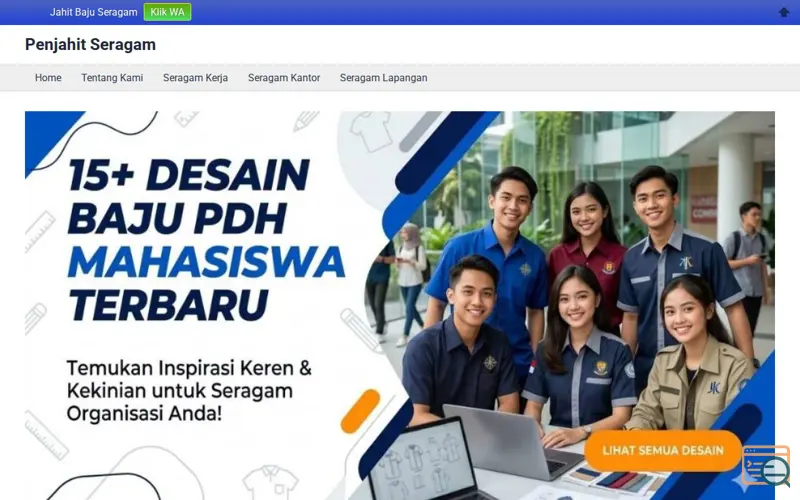 Screenshot of Desain Baju PDH Mahasiswa By Penjahit