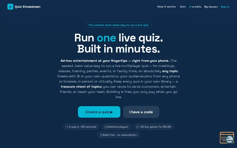 Screenshot of Quiz Showdown