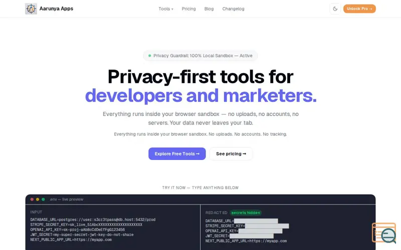 Screenshot of Aarunya Apps