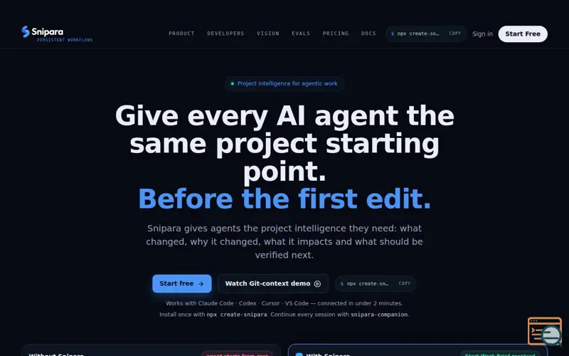 Screenshot of Snipara