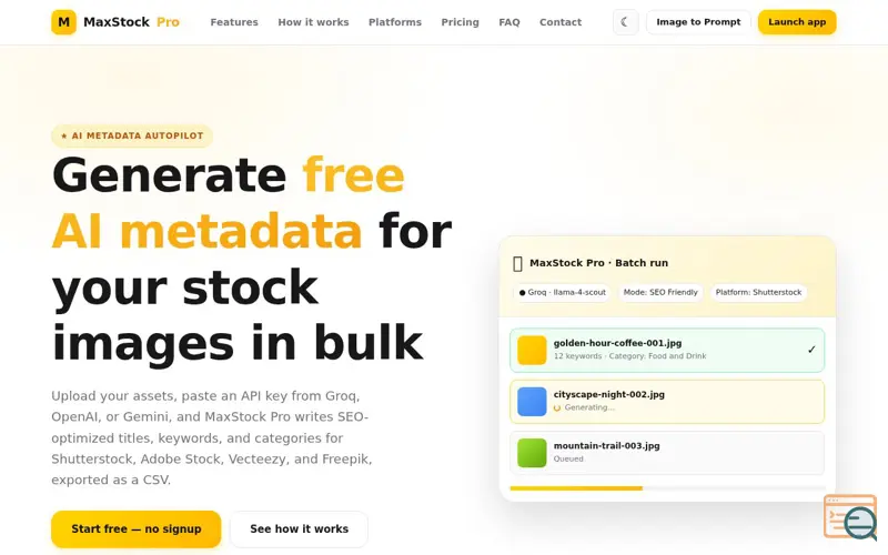 Screenshot of MaxStock Pro
