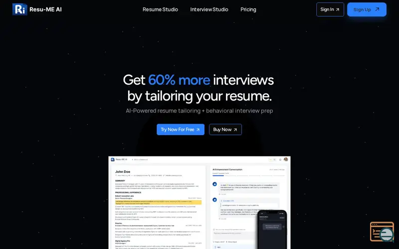 Screenshot of Resu-ME AI