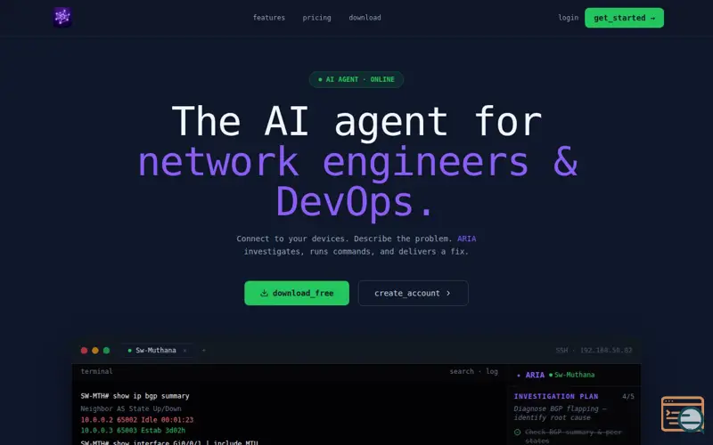Screenshot of NetCopilot