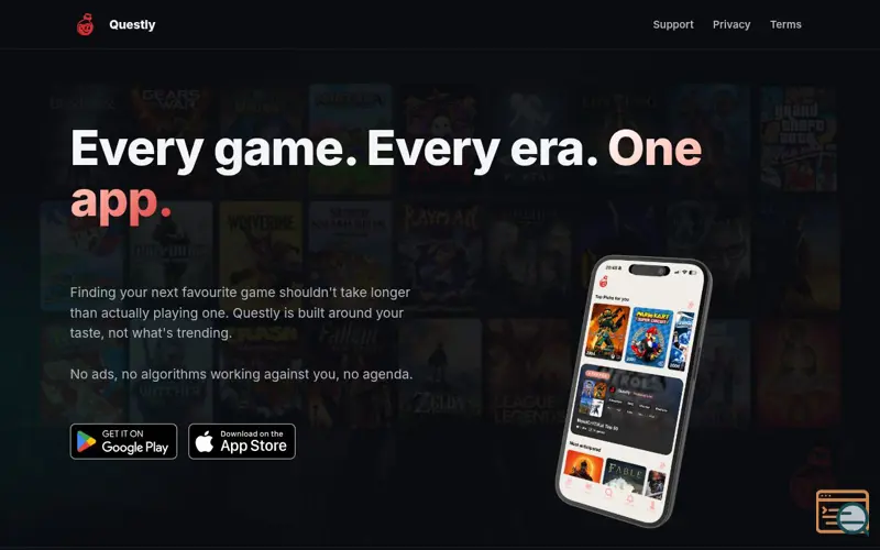 Screenshot of Questly!