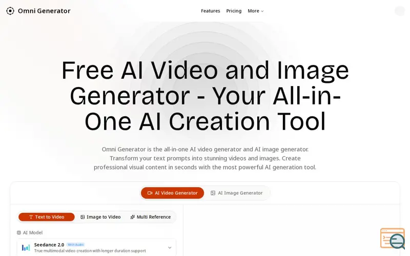 Screenshot of Omni Generator