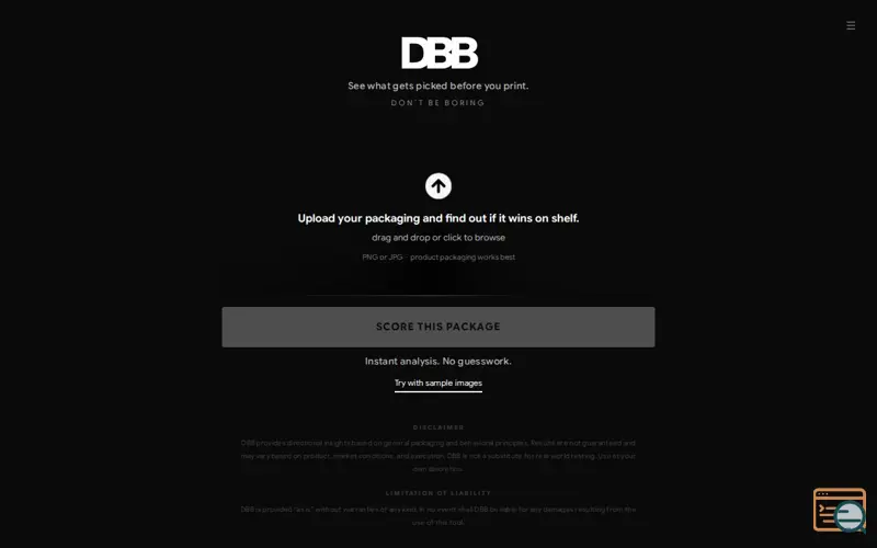 Screenshot of DBB Score