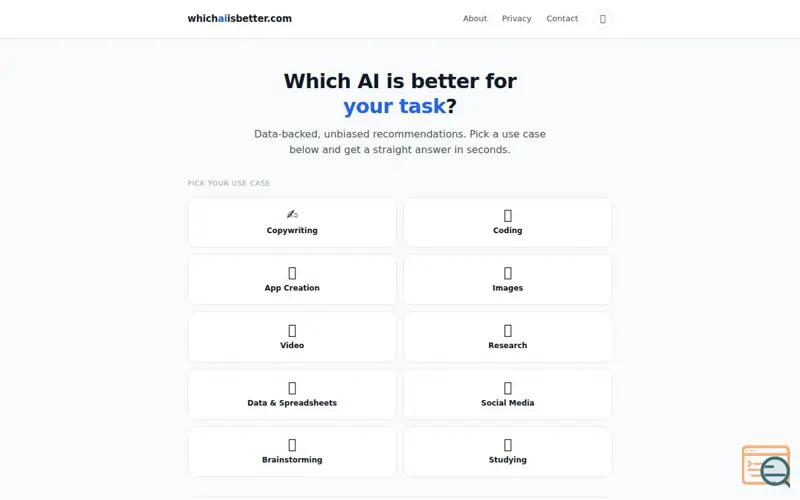 Screenshot of Which AI Is Better