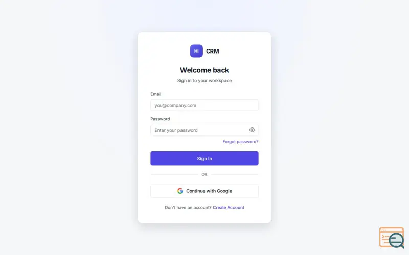 Screenshot of Hi CRM
