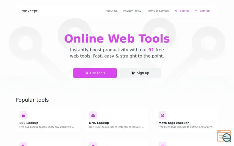 Screenshot of Rankcept