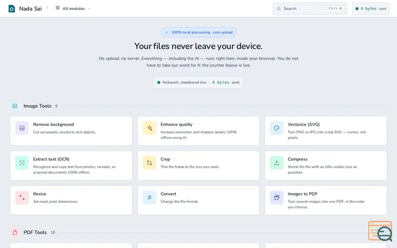 Screenshot of Nada Sai