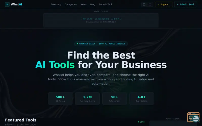 Screenshot of WhatAI.online