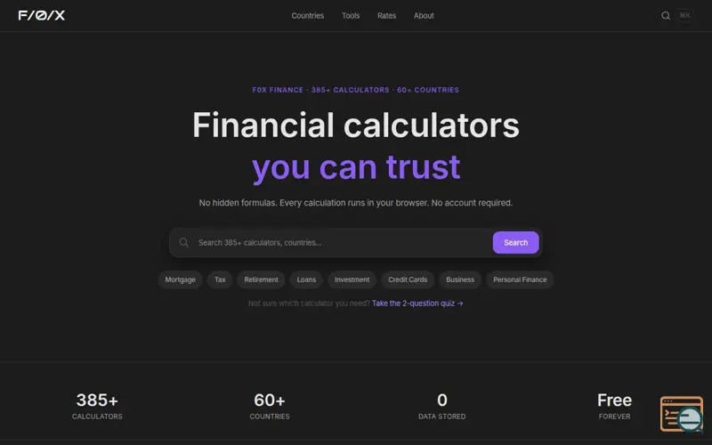 Screenshot of F0X (F-Zero-X) Finance