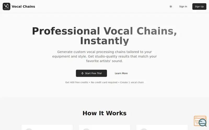 Screenshot of Vocal Chains